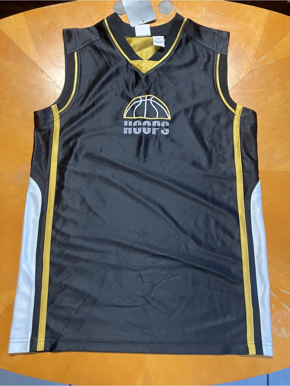 NWT Vintage 2004 ProSpirit Boys Hoops Basketball Jersey Tank Black Gold L